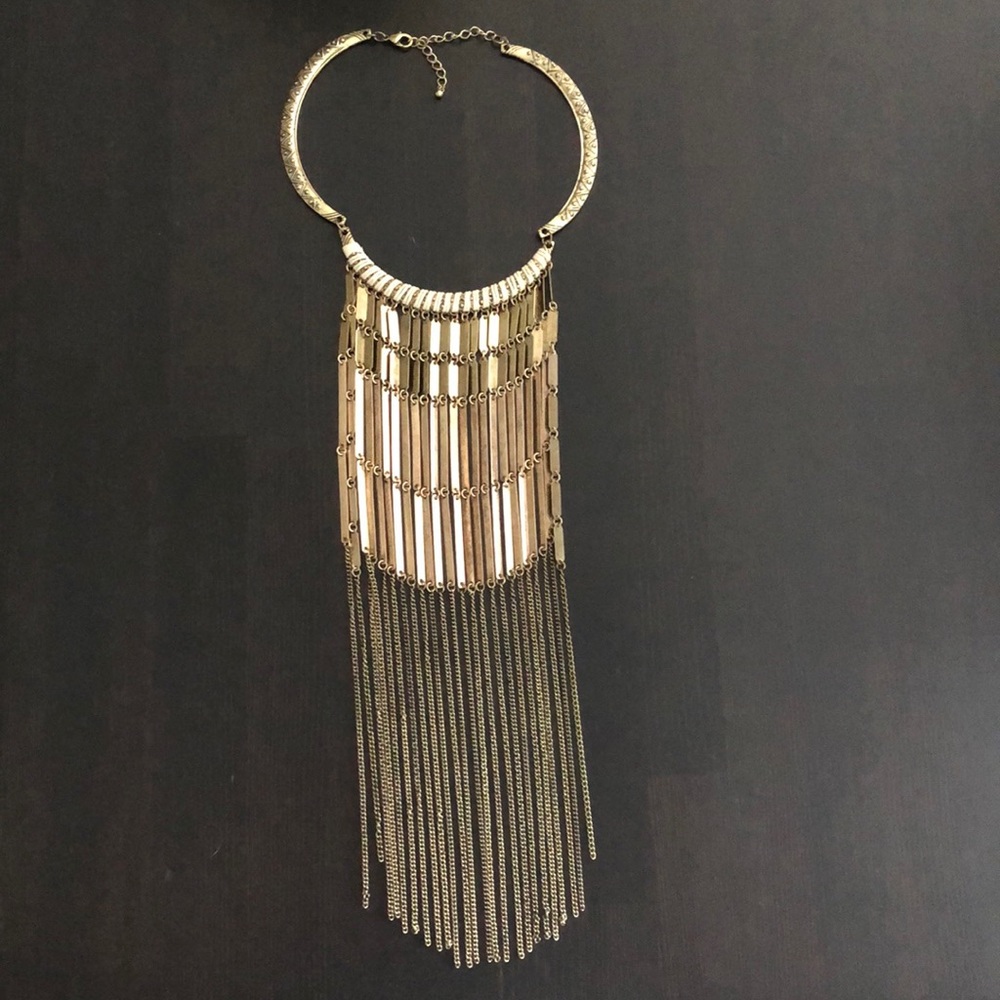 Unique Gold Long Necklace